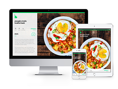 digital displays on three different screens: phone, desktop and tablet