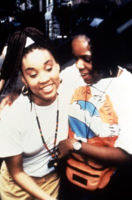 film still from Just Another Girl on the IRT with two women