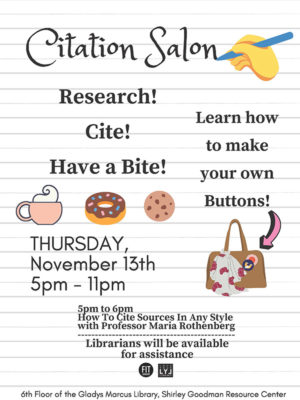 flyer for Citation Salon