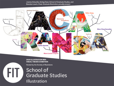 postcard for MFA in Illustration exhibition