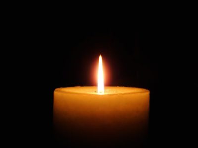 a glowing candle