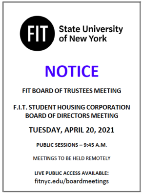 flyer for board of trustees meeting