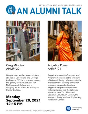 flyer for AHMP alumni talk