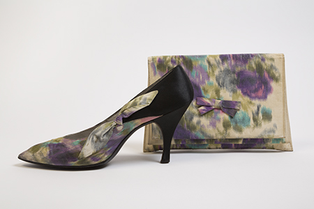 high heel shoe and clutch