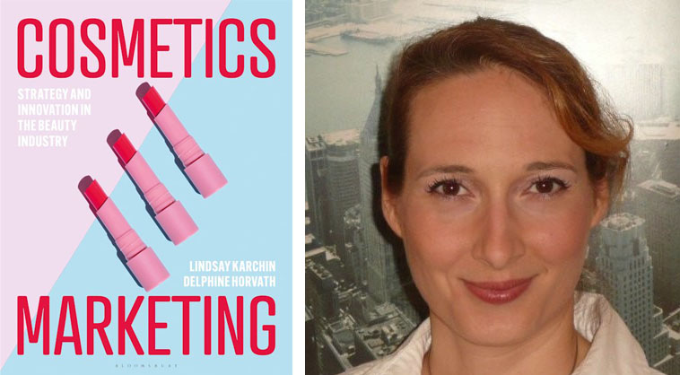 cover of Cosmetics Marketing and photo of Delphine Horvath