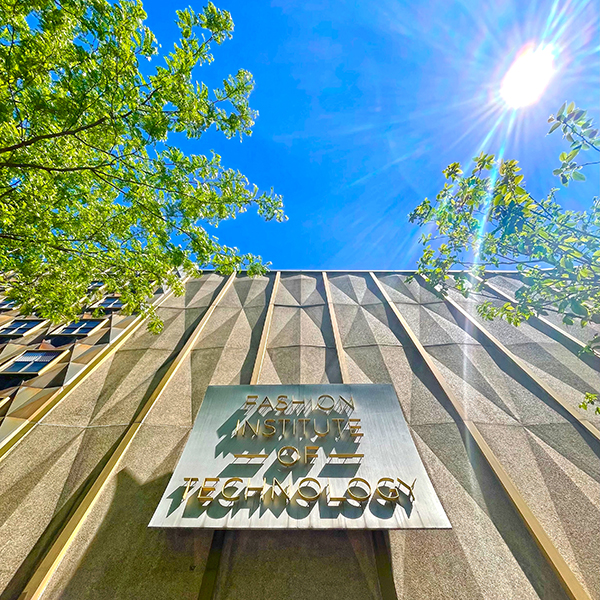 Fashion Institute of Technology sign on the front of the Feldman Center