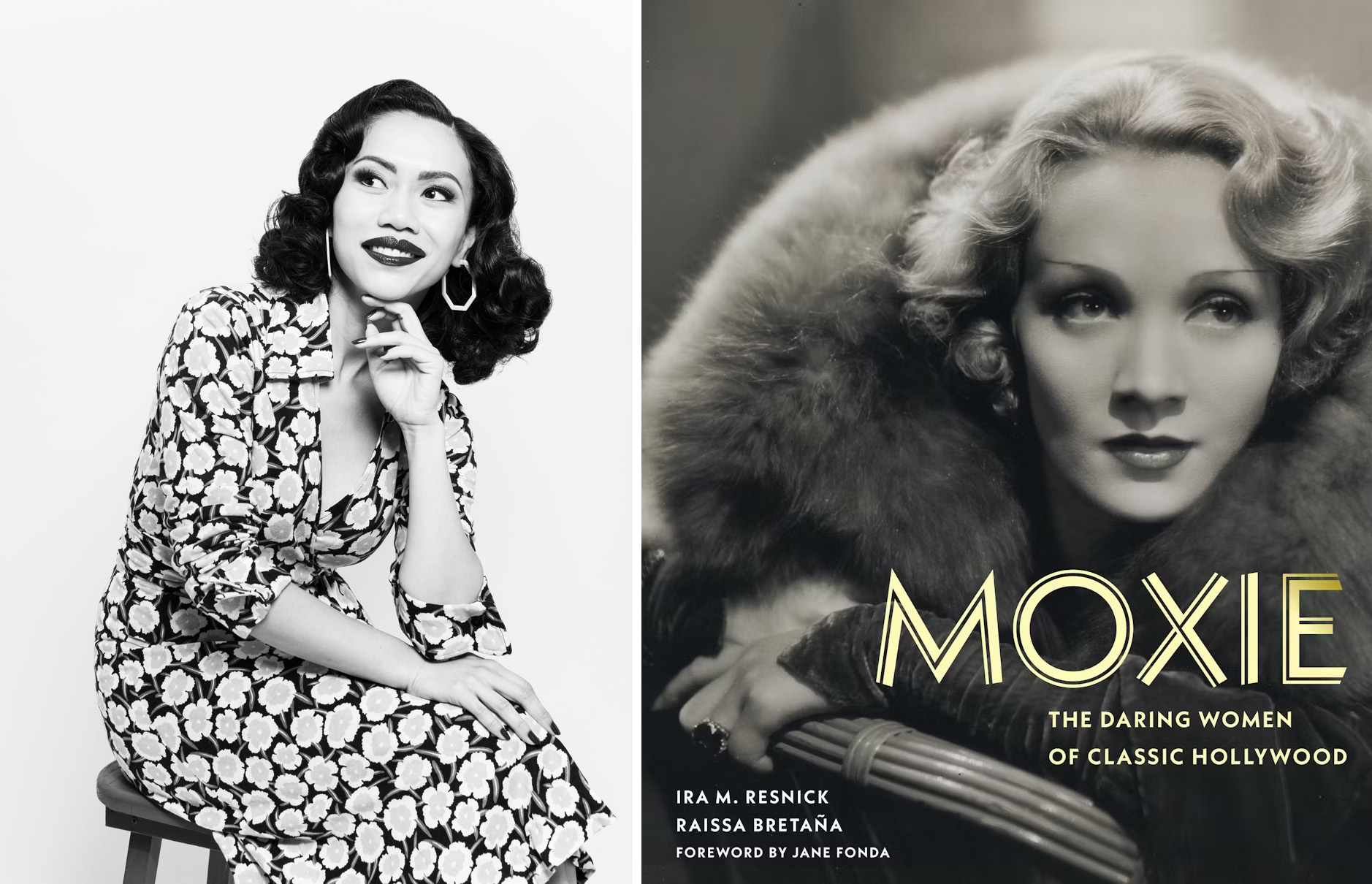 Raissa Bretana and cover of Moxie book