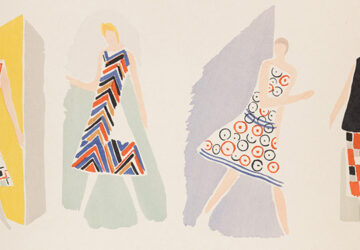 illustration featuring four female figures wearing different fashions