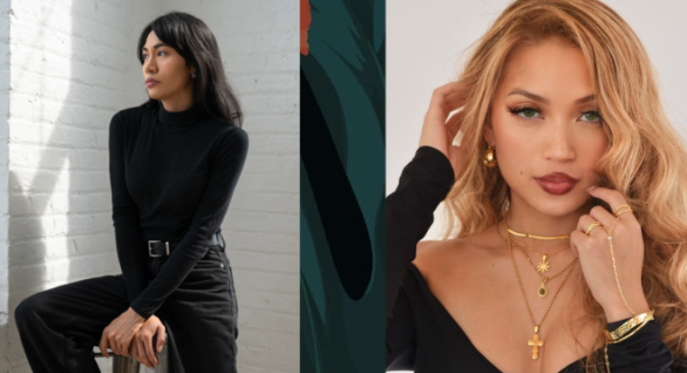 screenshot from flyer with photos of Veejay Floresca and Liv Portio