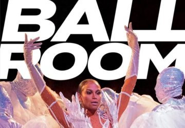cover of the book Ballroom, featuring a performer with her hands up in a large white gown