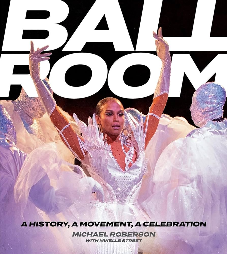 cover of the book Ballroom, featuring a performer with her hands up in a large white gown