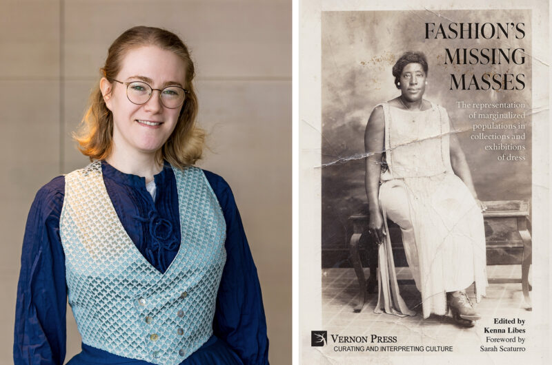 Kenna Libes and cover of Fashion's Missing Masses book